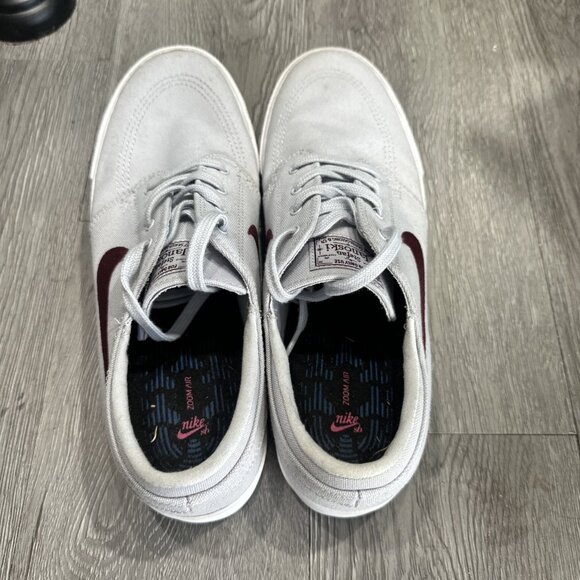 Mens Nike SB Zoom Stefan Janoski Gray Canvas Low Skate Sneakers Shoes Size 11 - Picture 6 of 9